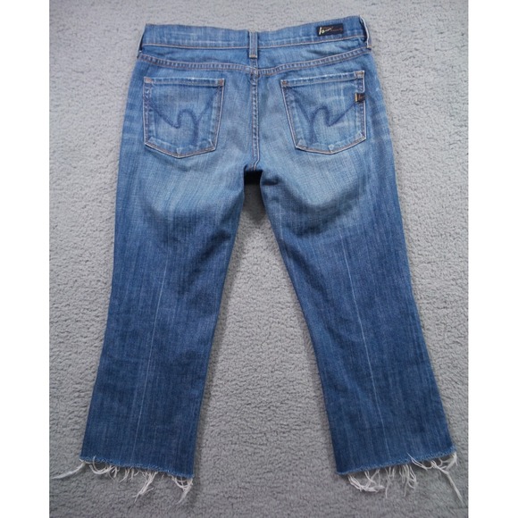 Citizens of Humanity Jeans Womens 29 Blue Denim Kelly Low Waist Cropped Stretch - Picture 5 of 16